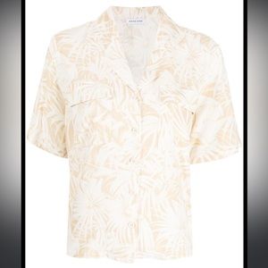 Anine Bing Cream and Tan Button Down Shirt